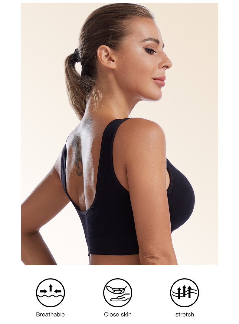 Top Sin Costuras Nylon Deportivo Negro