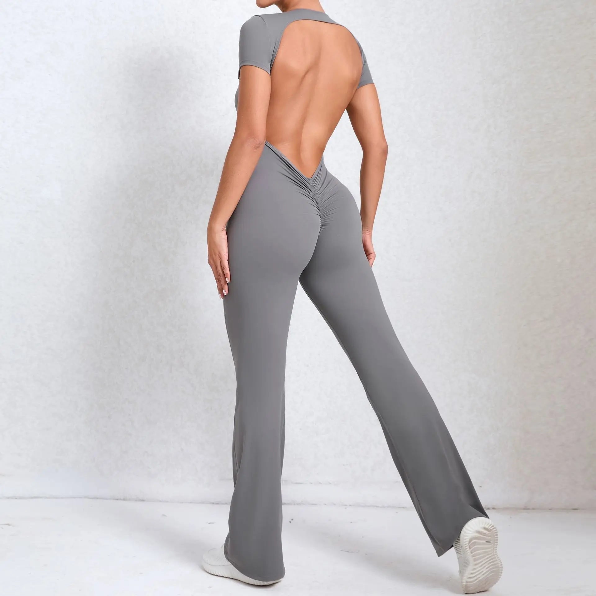 Jumpsuit Deportivo Scrunch Espalda Abierta para Mujer