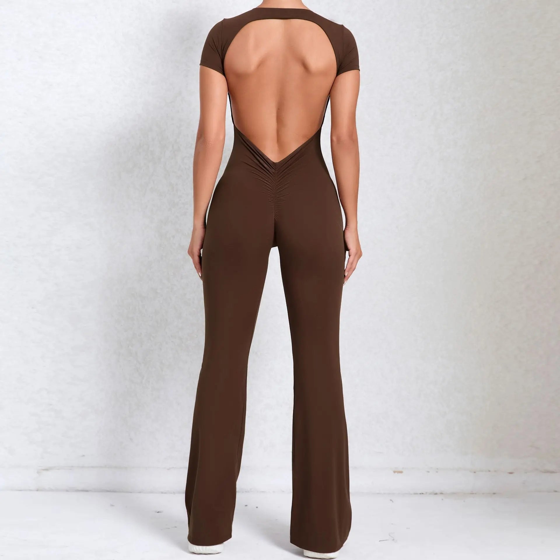 Jumpsuit Deportivo Scrunch Espalda Abierta para Mujer