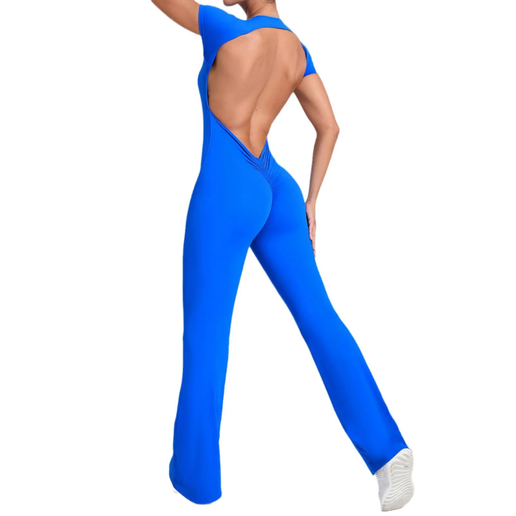 Jumpsuit Deportivo Scrunch Espalda Abierta para Mujer