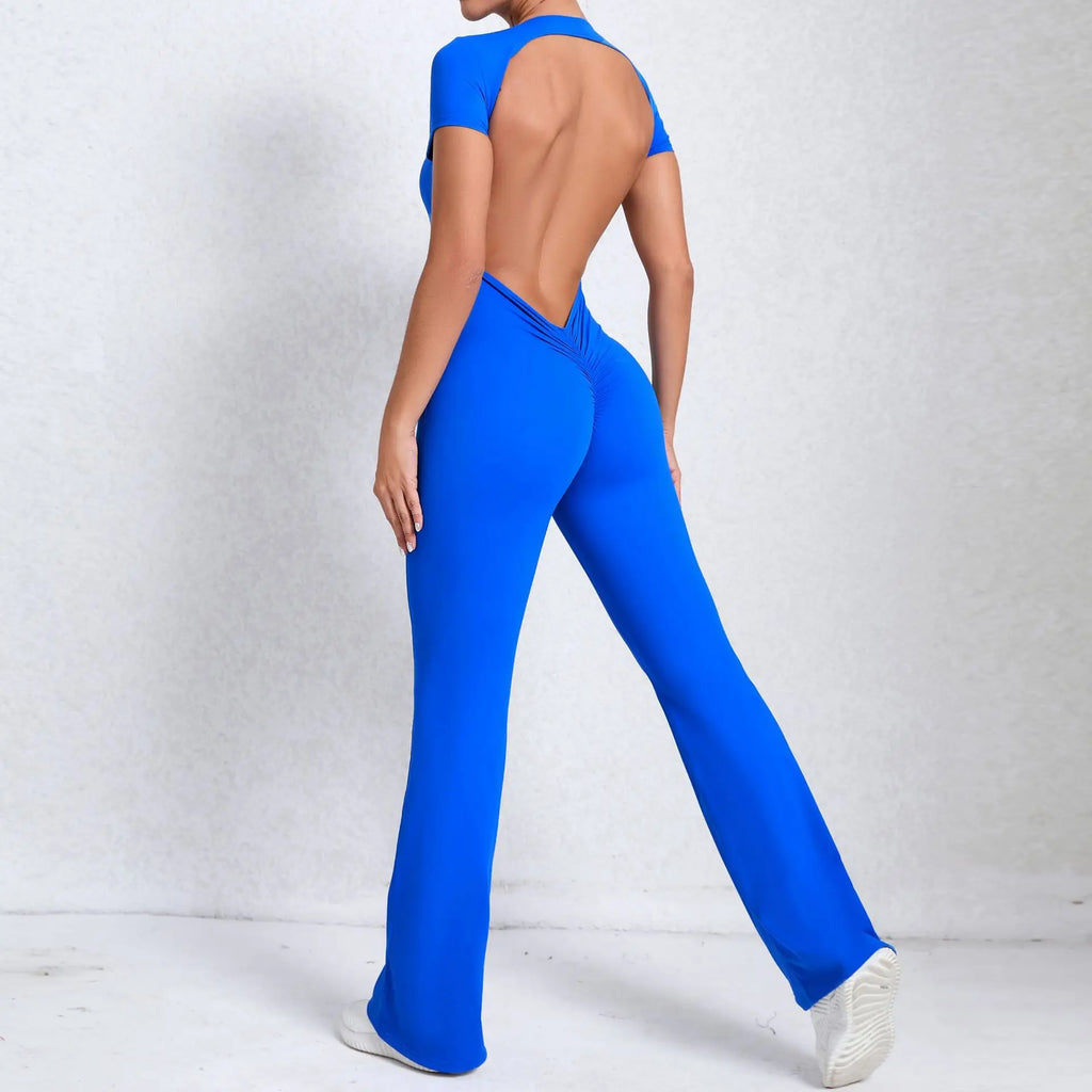 Jumpsuit Deportivo Scrunch Espalda Abierta para Mujer