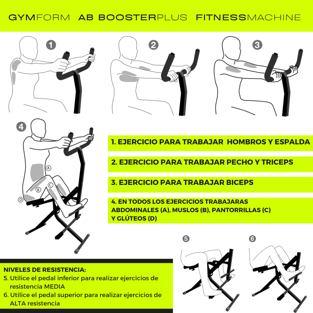Ab Booster Plus – Máquina Multifuncional Plegable