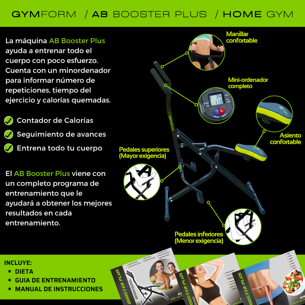 Ab Booster Plus – Máquina Multifuncional Plegable
